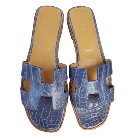 hermes oran sandals crocodile